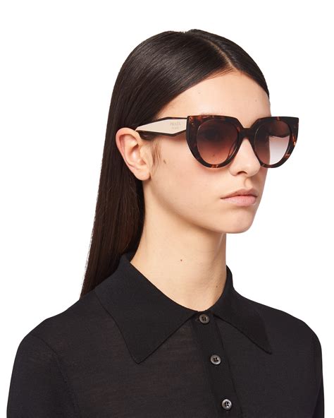 prada round sunglasses model shot|cost of prada sunglasses.